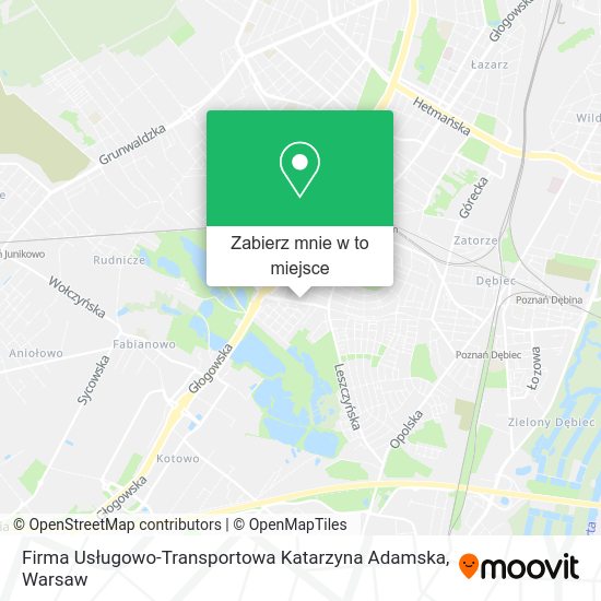 Mapa Firma Usługowo-Transportowa Katarzyna Adamska