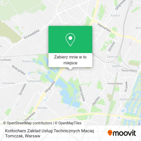 Mapa Kotłochem Zakład Usług Technicznych Maciej Tomczak