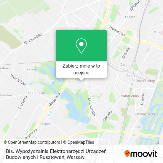 Mapa Bis. Wypożyczalnia Elektronarzędzi Urządzeń Budowlanych i Rusztowań