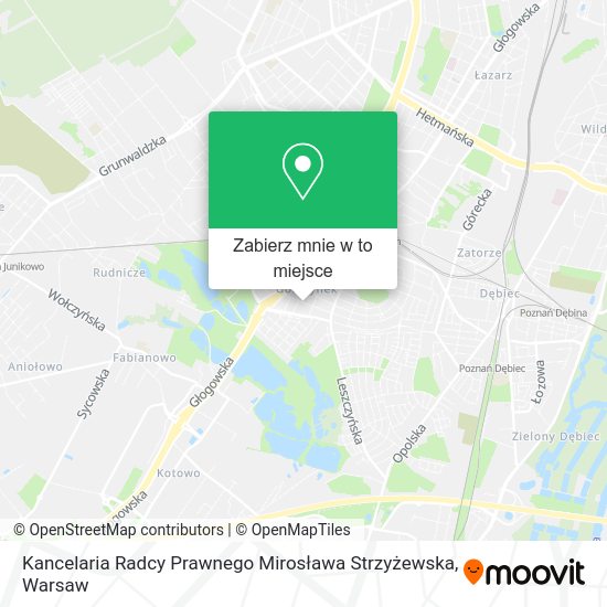 Mapa Kancelaria Radcy Prawnego Mirosława Strzyżewska