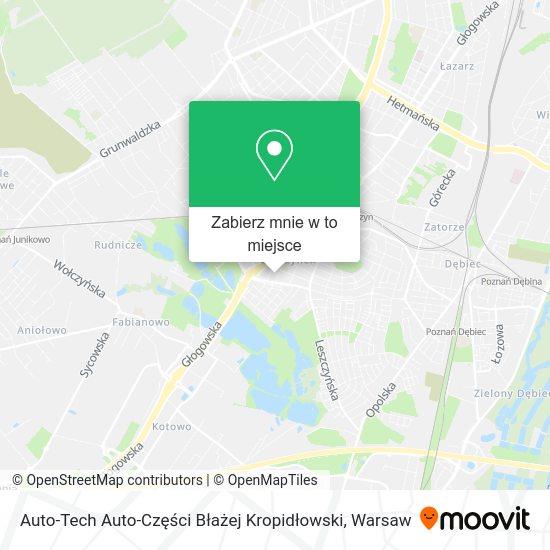 Mapa Auto-Tech Auto-Części Błażej Kropidłowski