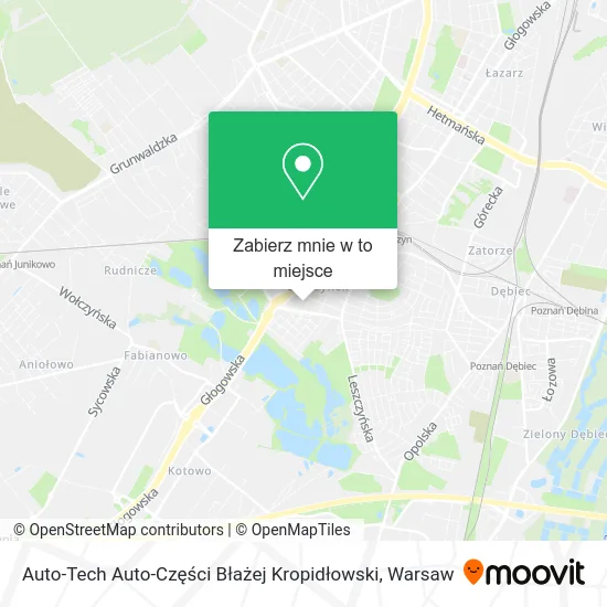 Mapa Auto-Tech Auto-Części Błażej Kropidłowski