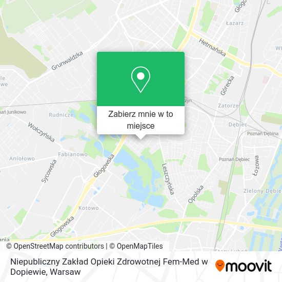 Mapa Niepubliczny Zakład Opieki Zdrowotnej Fem-Med w Dopiewie