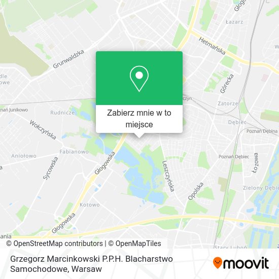 Mapa Grzegorz Marcinkowski P.P.H. Blacharstwo Samochodowe