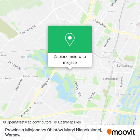 Mapa Prowincja Misjonarzy Oblatów Maryi Niepokalanej