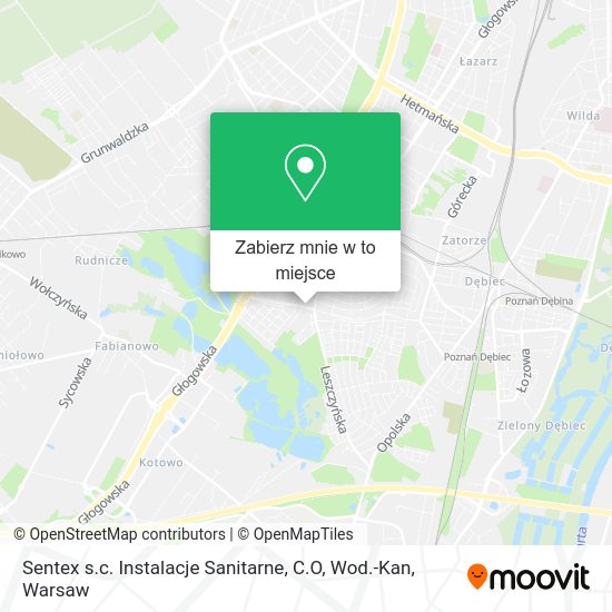 Mapa Sentex s.c. Instalacje Sanitarne, C.O, Wod.-Kan