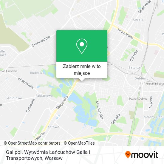 Mapa Gallpol. Wytwórnia Łańcuchów Galla i Transportowych