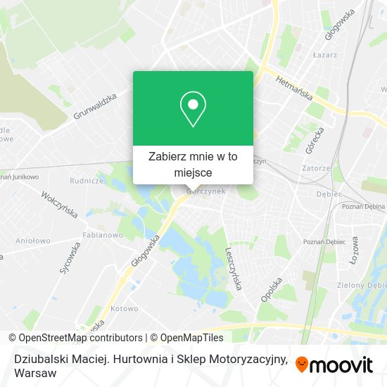 Mapa Dziubalski Maciej. Hurtownia i Sklep Motoryzacyjny