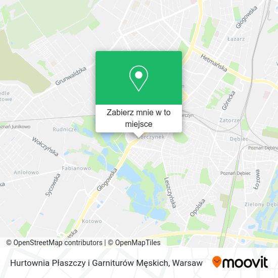 Mapa Hurtownia Płaszczy i Garniturów Męskich