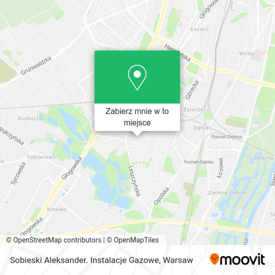 Mapa Sobieski Aleksander. Instalacje Gazowe