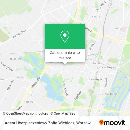 Mapa Agent Ubezpieczeniowy Zofia Wichłacz