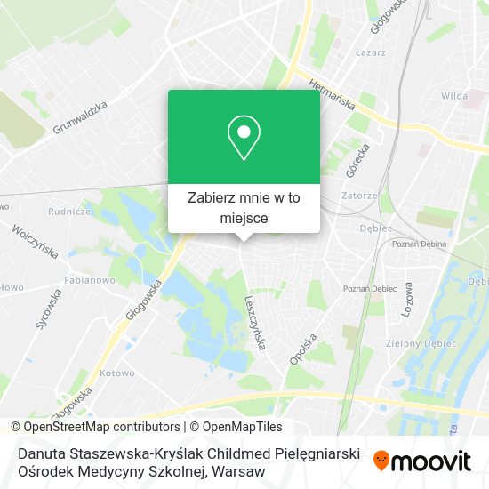 Mapa Danuta Staszewska-Kryślak Childmed Pielęgniarski Ośrodek Medycyny Szkolnej