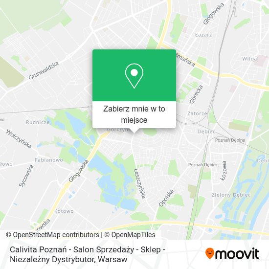 Mapa Calivita Poznań - Salon Sprzedaży - Sklep - Niezależny Dystrybutor