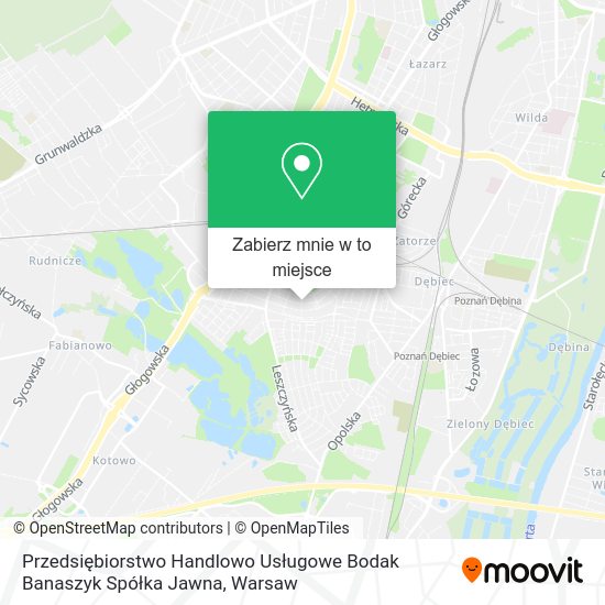 Mapa Przedsiębiorstwo Handlowo Usługowe Bodak Banaszyk Spółka Jawna