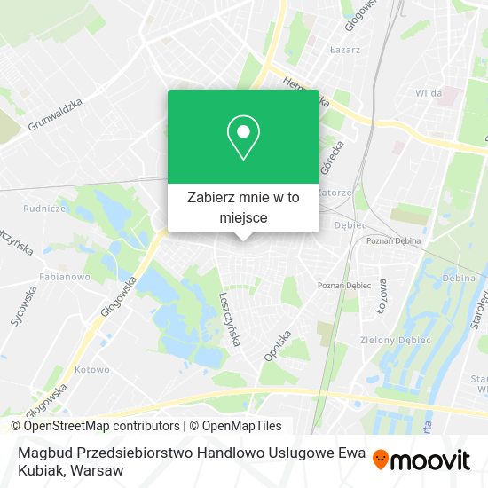 Mapa Magbud Przedsiebiorstwo Handlowo Uslugowe Ewa Kubiak