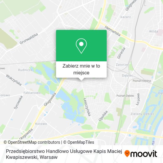 Mapa Przedsiębiorstwo Handlowo Usługowe Kapis Maciej Kwapiszewski