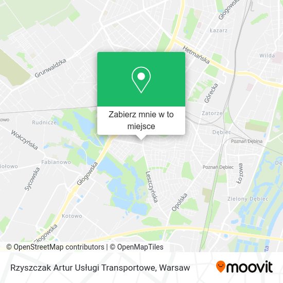 Mapa Rzyszczak Artur Usługi Transportowe