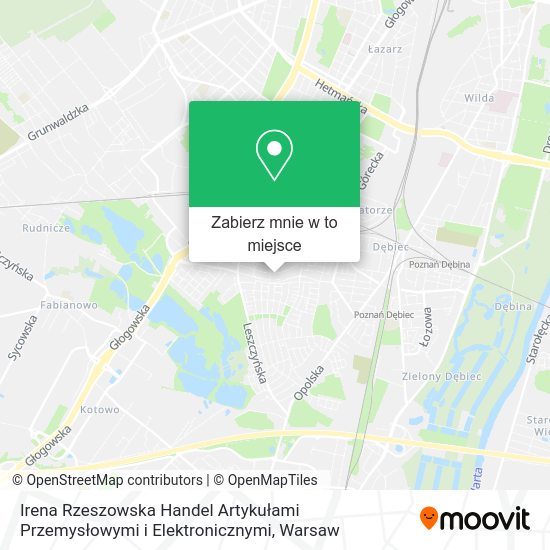 Mapa Irena Rzeszowska Handel Artykułami Przemysłowymi i Elektronicznymi