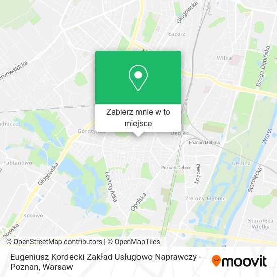 Mapa Eugeniusz Kordecki Zakład Usługowo Naprawczy - Poznan