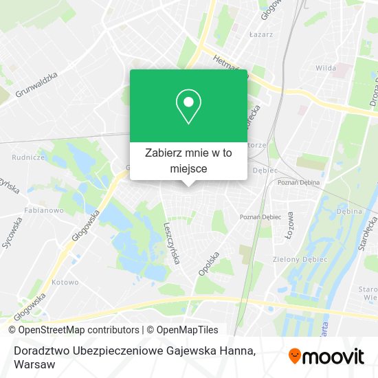 Mapa Doradztwo Ubezpieczeniowe Gajewska Hanna