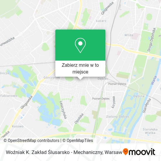 Mapa Woźniak K. Zakład Ślusarsko - Mechaniczny
