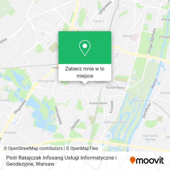 Mapa Piotr Ratajczak Infosang Usługi Informatyczne i Geodezyjne