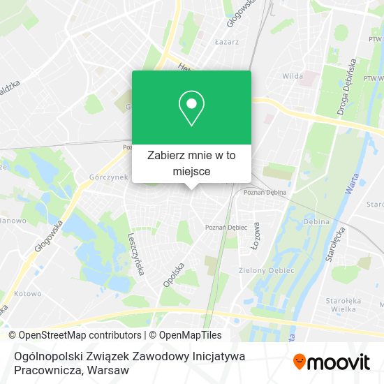 Mapa Ogólnopolski Związek Zawodowy Inicjatywa Pracownicza