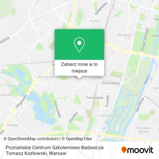 Mapa Poznańskie Centrum Szkoleniowo-Badawcze Tomasz Kozłowski