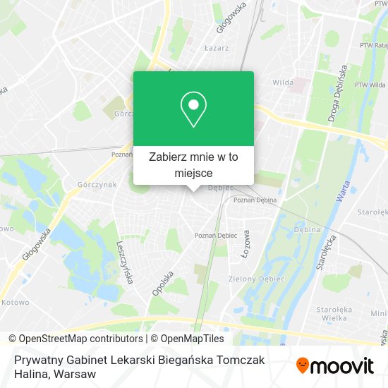 Mapa Prywatny Gabinet Lekarski Biegańska Tomczak Halina