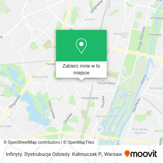 Mapa Infinyty. Dystrubucja Odzieży. Kałmuczak P.