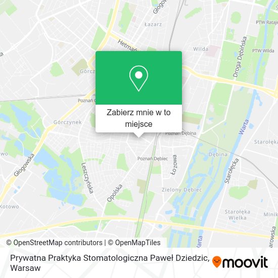 Mapa Prywatna Praktyka Stomatologiczna Paweł Dziedzic