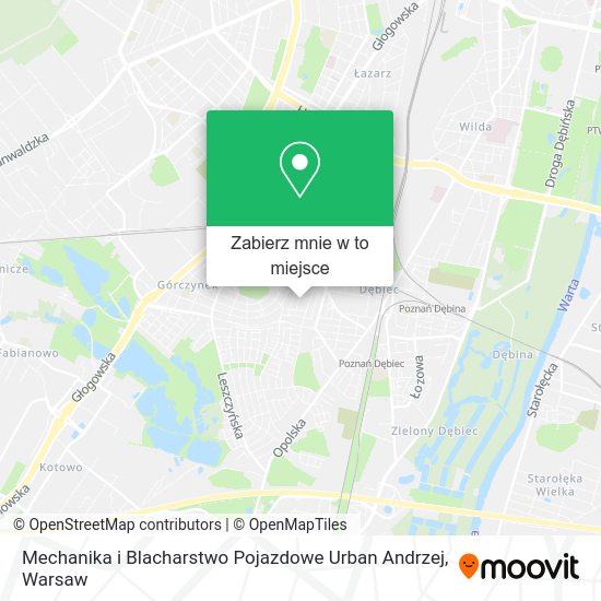 Mapa Mechanika i Blacharstwo Pojazdowe Urban Andrzej