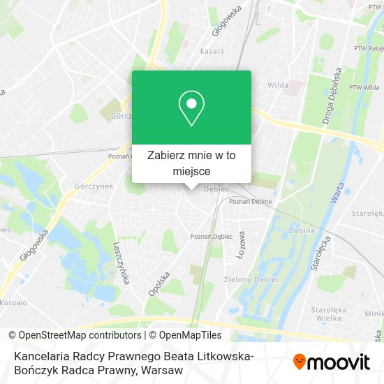 Mapa Kancelaria Radcy Prawnego Beata Litkowska-Bończyk Radca Prawny