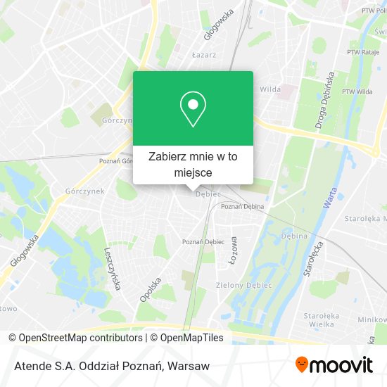 Mapa Atende S.A. Oddział Poznań