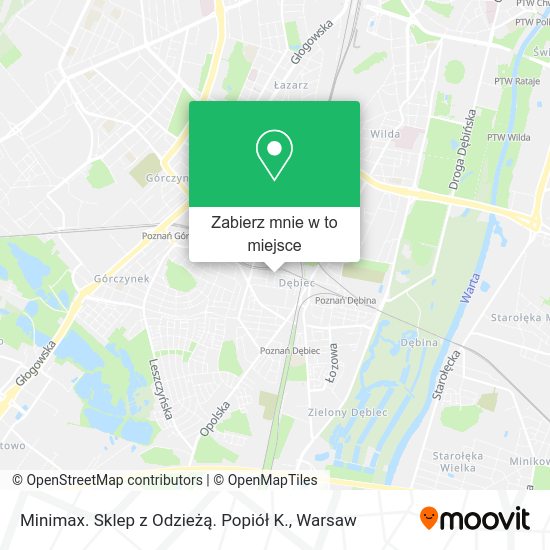 Mapa Minimax. Sklep z Odzieżą. Popiół K.