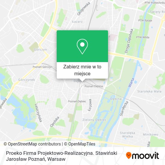 Mapa Proeko Firma Projektowo-Realizacyjna. Stawiński Jarosław Poznań