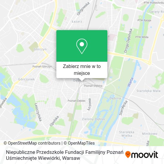 Mapa Niepubliczne Przedszkole Fundacji Familijny Poznań Uśmiechnięte Wiewiórki