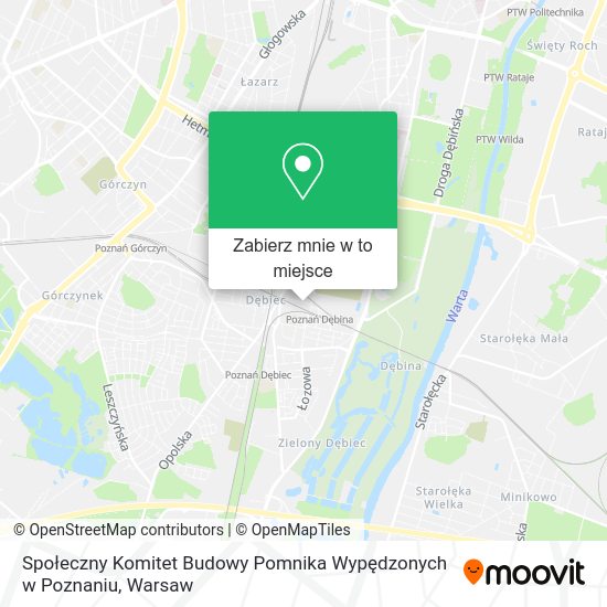 Mapa Społeczny Komitet Budowy Pomnika Wypędzonych w Poznaniu