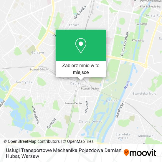 Mapa Usługi Transportowe Mechanika Pojazdowa Damian Hubar