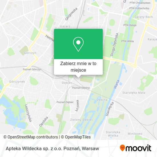 Mapa Apteka Wildecka sp. z o.o. Poznań