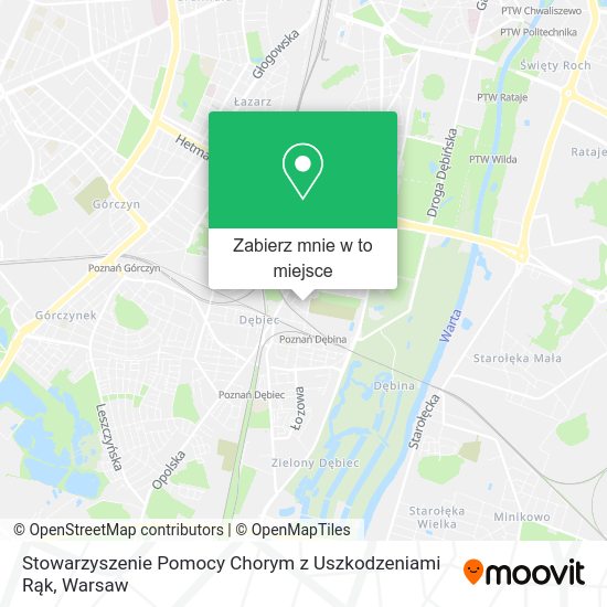 Mapa Stowarzyszenie Pomocy Chorym z Uszkodzeniami Rąk