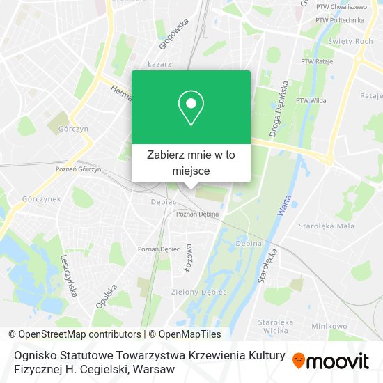 Mapa Ognisko Statutowe Towarzystwa Krzewienia Kultury Fizycznej H. Cegielski