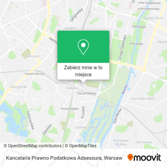 Mapa Kancelaria Prawno Podatkowa Adsessura