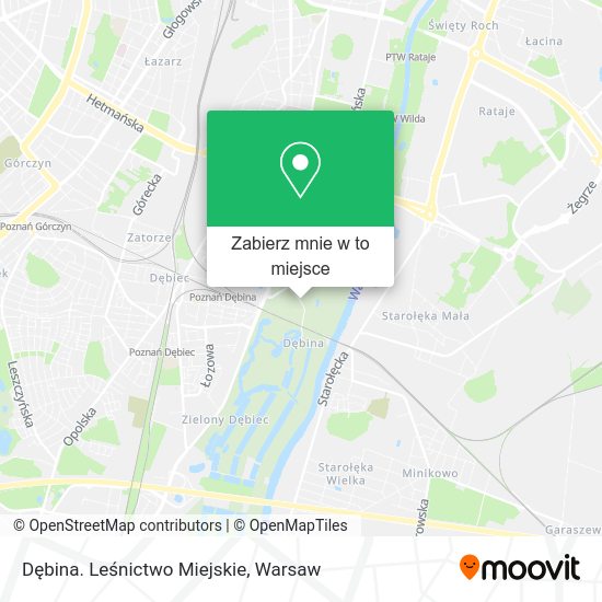 Mapa Dębina. Leśnictwo Miejskie