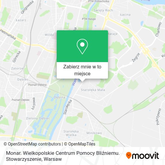 Mapa Monar. Wielkopolskie Centrum Pomocy Bliźniemu. Stowarzyszenie