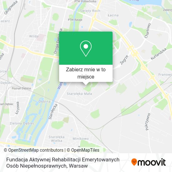 Mapa Fundacja Aktywnej Rehabilitacji Emerytowanych Osób Niepełnosprawnych