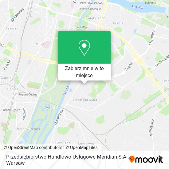 Mapa Przedsiębiorstwo Handlowo Usługowe Meridian S.A.