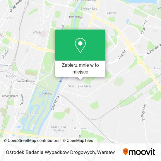 Mapa Ośrodek Badania Wypadków Drogowych