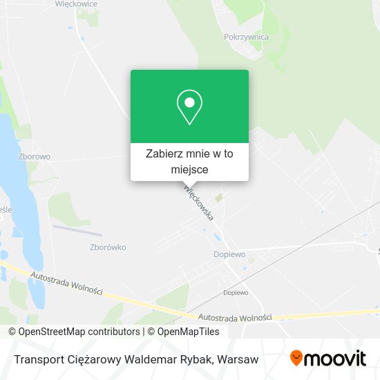 Mapa Transport Ciężarowy Waldemar Rybak