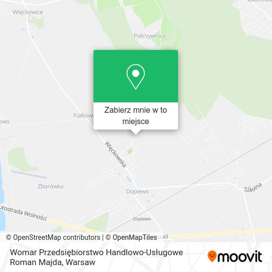 Mapa Womar Przedsiębiorstwo Handlowo-Usługowe Roman Majda